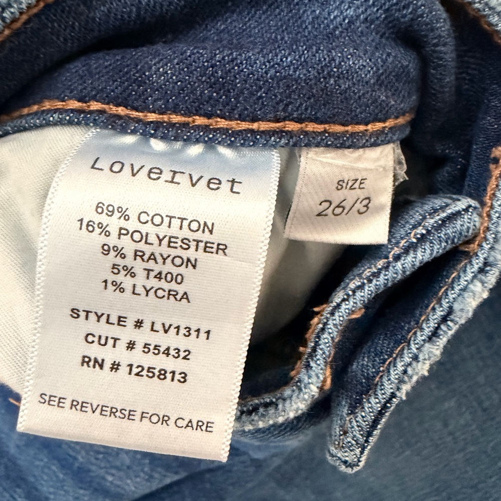 VERVET BY FLYING MONKEY Mid-Blue High-Rise Wide Leg Jeans - Picture 5 of 5
